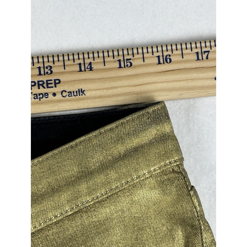 Lauren Ralph Lauren Metallic Olive Skinny Jeans - Picture 5 of 12